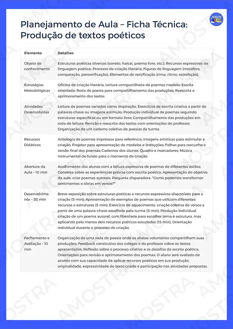 Planejamentos de Aula Português 6º ao 9º Ano - Imagem 4