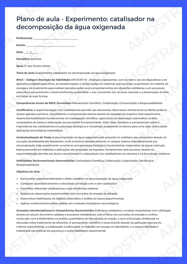 Planejamentos de Aula Química 1ª a 3ª Série - Imagem 2