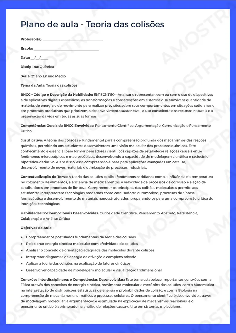 Planejamentos de Aula Química 1ª a 3ª Série - Imagem 4