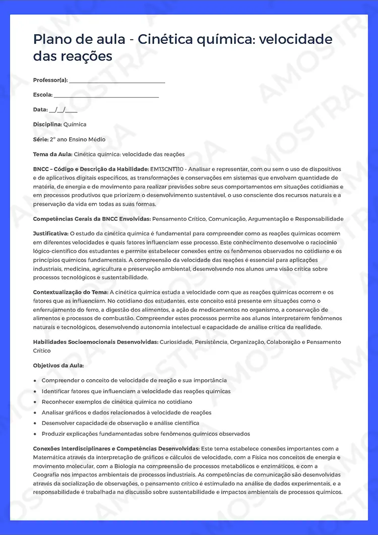 Planejamentos de Aula Química 1ª a 3ª Série - Imagem 6