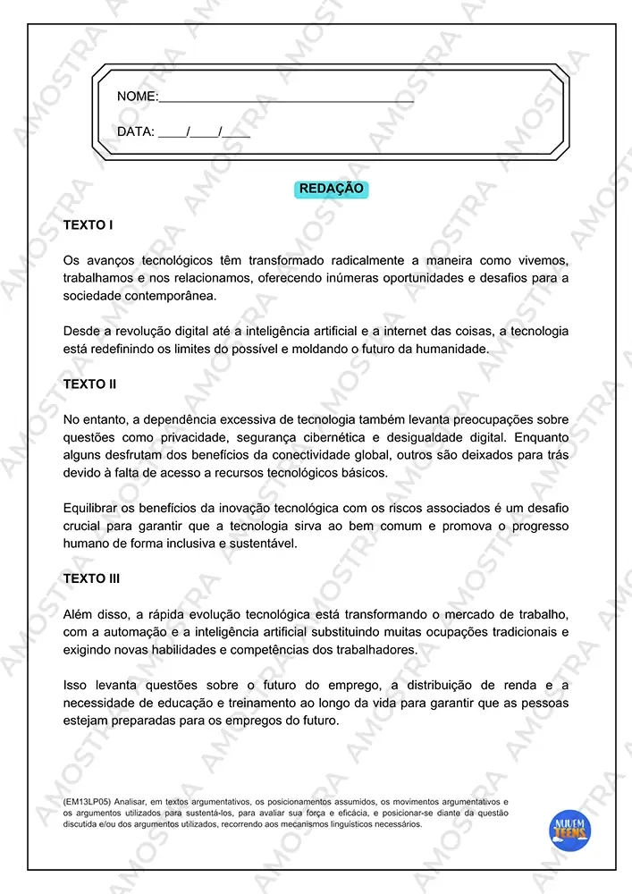 Atividades e Propostas de Redação para Ensino Médio - Imagem 3