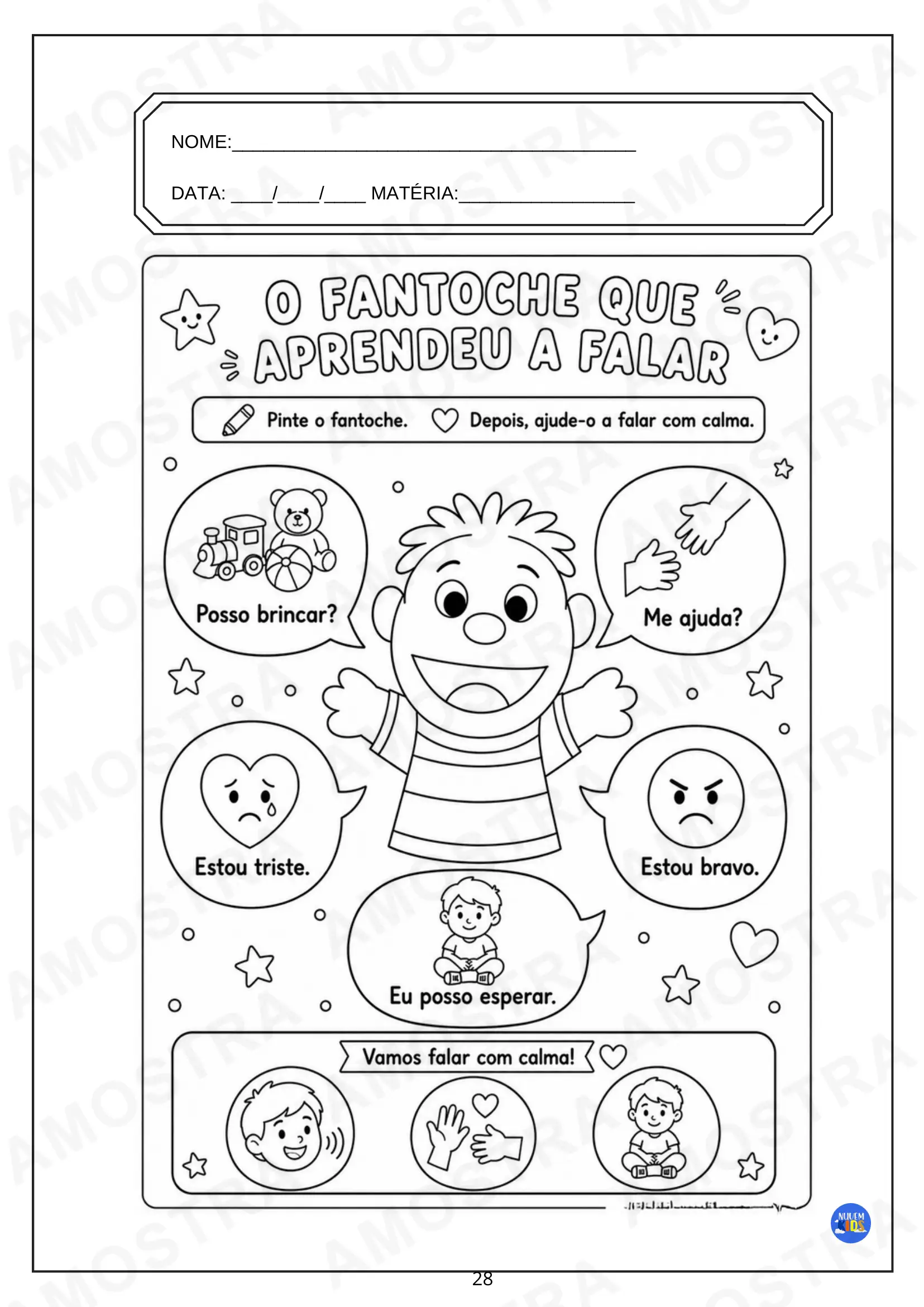 Sequência Didática Autocontrole Educação Infantil - Imagem 8