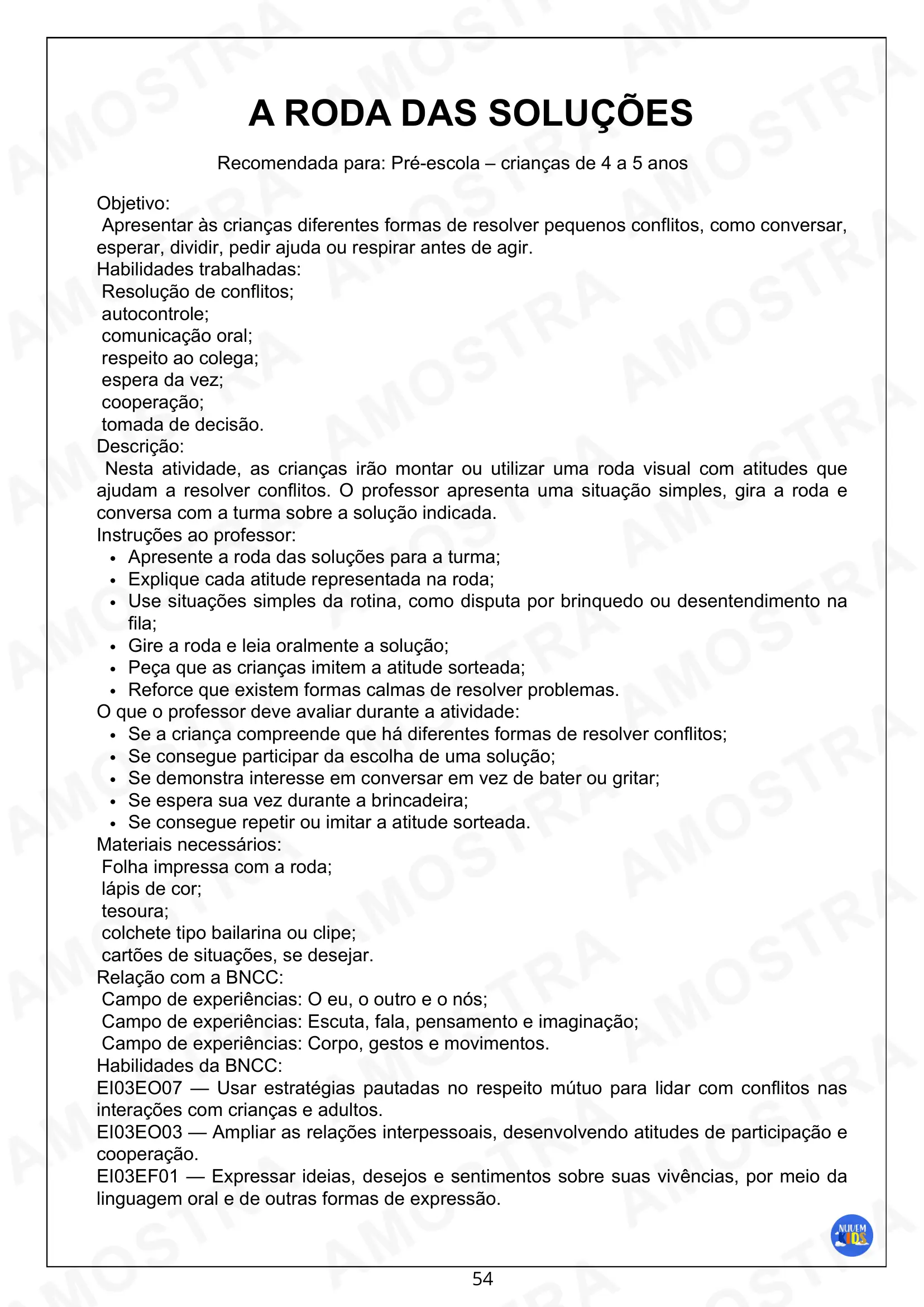 Sequência Didática Autocontrole Educação Infantil - Imagem 10