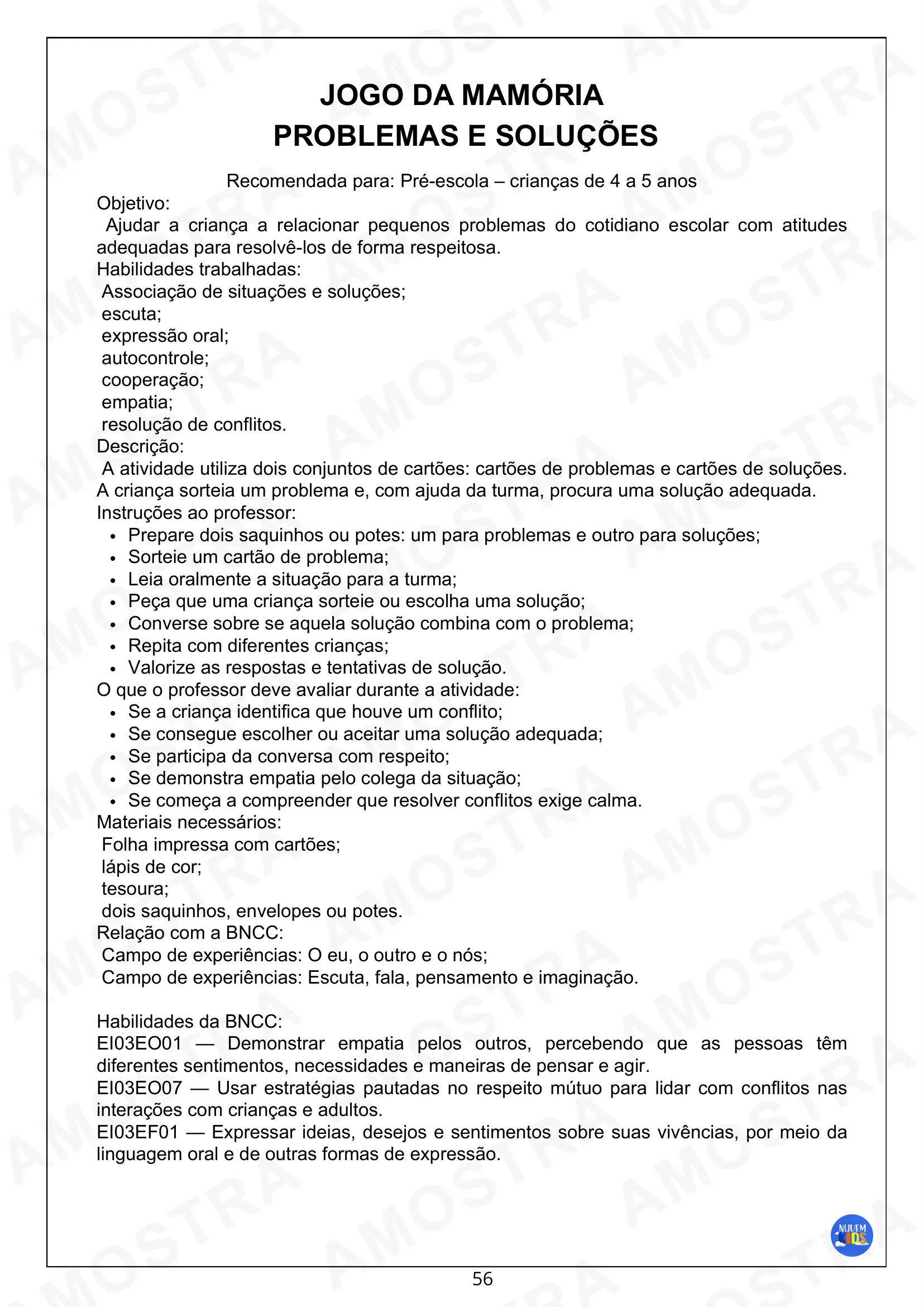 Sequência Didática Autocontrole Educação Infantil - Imagem 12