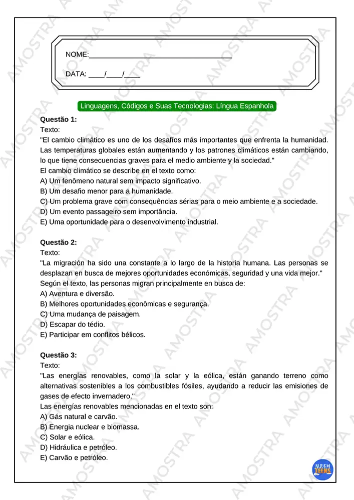 Simulados ENEM Ensino Médio - Imagem 8