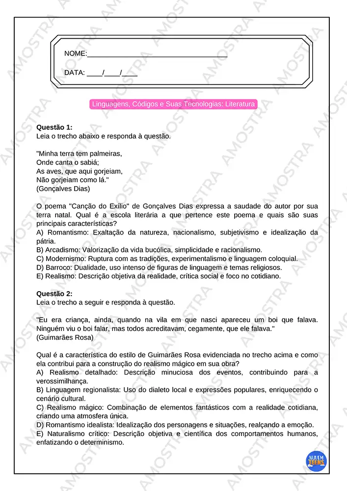 Simulados ENEM Ensino Médio - Imagem 5