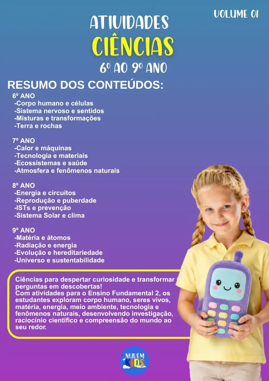 Kit de Atividades para Ciências 6º ao 9º Ano - Imagem 1