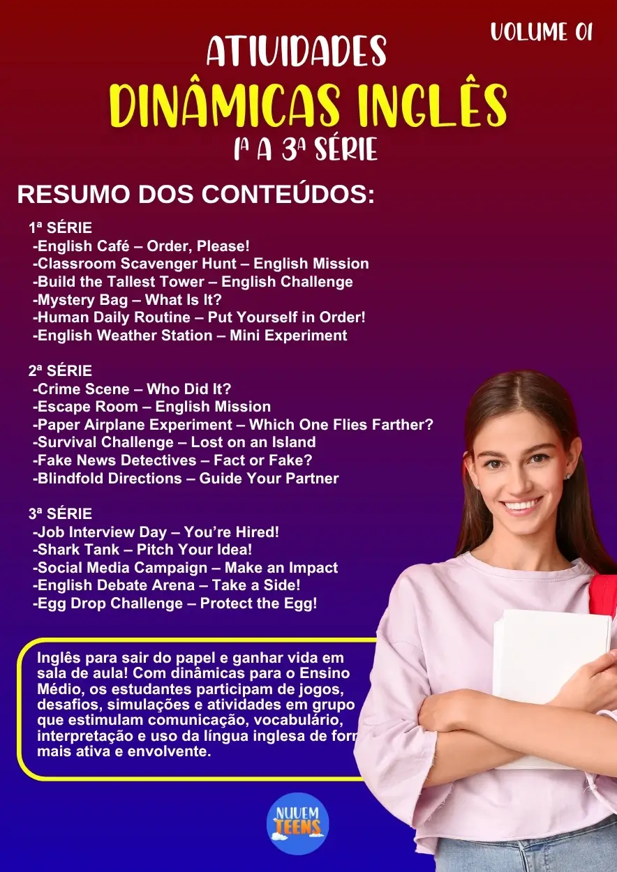 Atividades de Dinâmicas de Inglês para Ensino Médio - Imagem 1