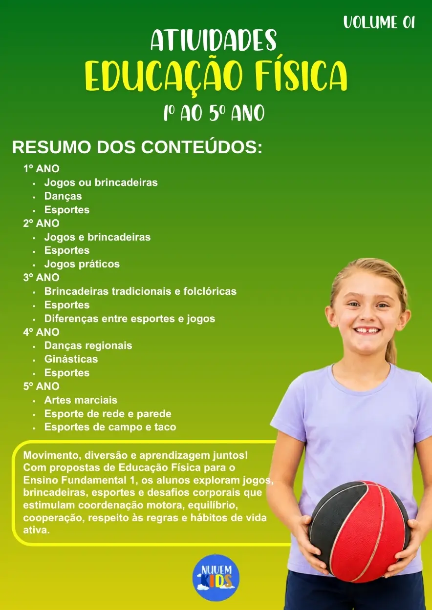 Atividades de Educação Física 1º ao 5º Ano - Imagem 1