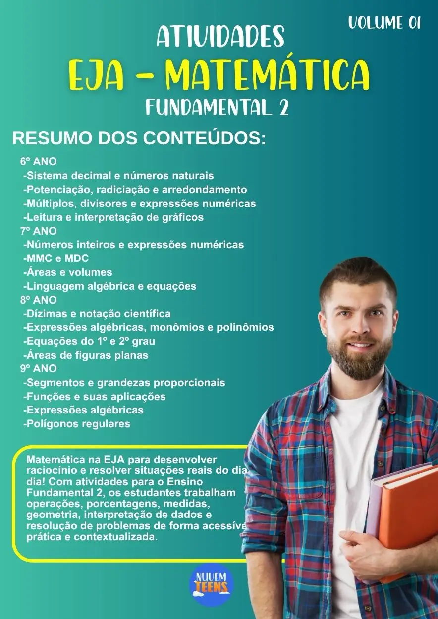 Atividades de Matemática para EJA 6º ao 9º Ano - Imagem 1