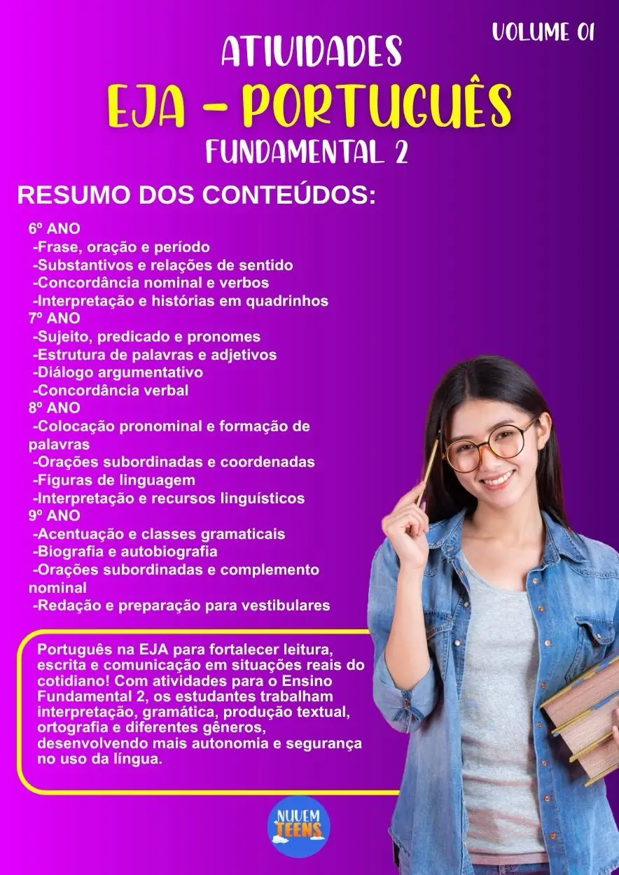Atividades de Português para EJA 6º ao 9º Ano - Imagem 1