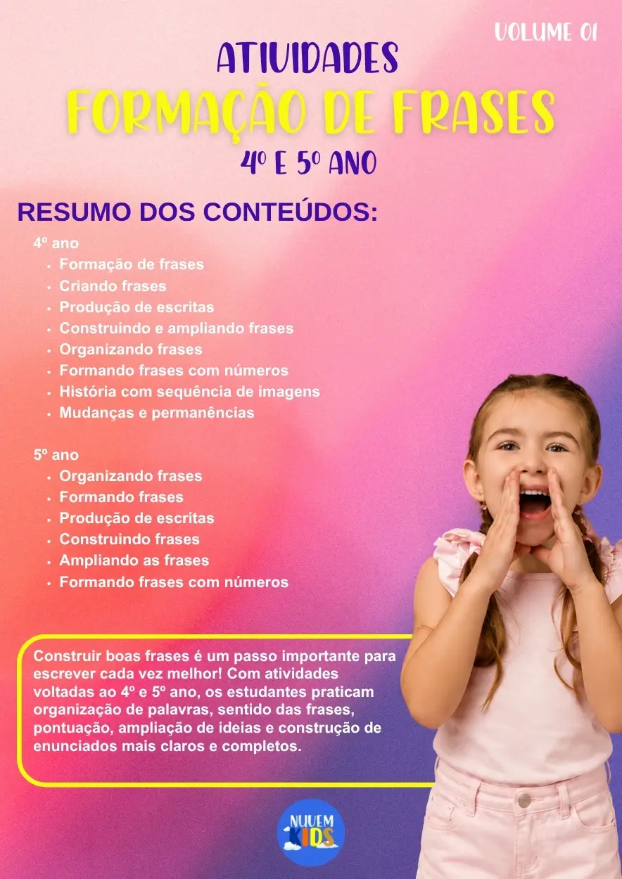 Atividades de Formação de Frases para o 4º e 5º ano - Imagem 1