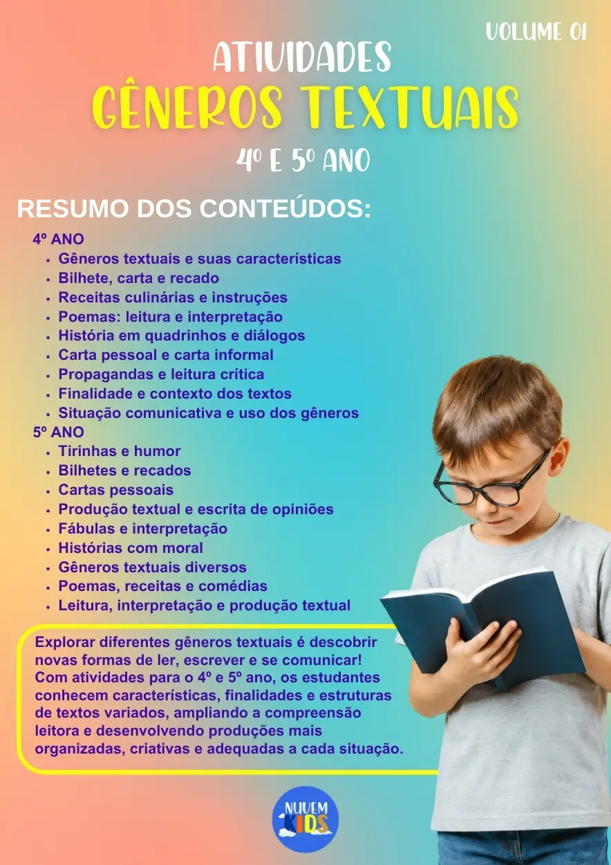 Atividades de Gêneros Textuais para o 4º e 5º ano - Imagem 1
