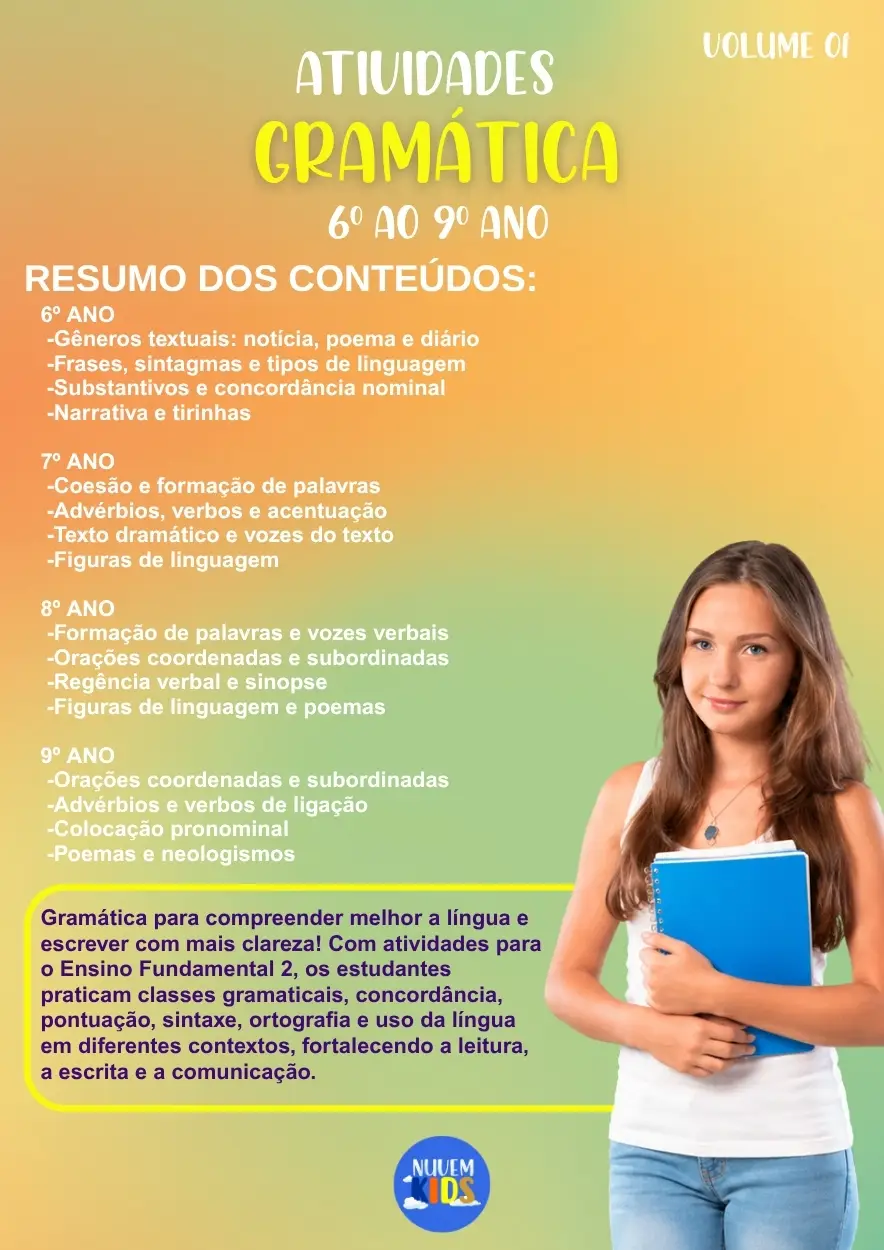 Atividades de Gramática 6º ao 9º Ano - Imagem 1
