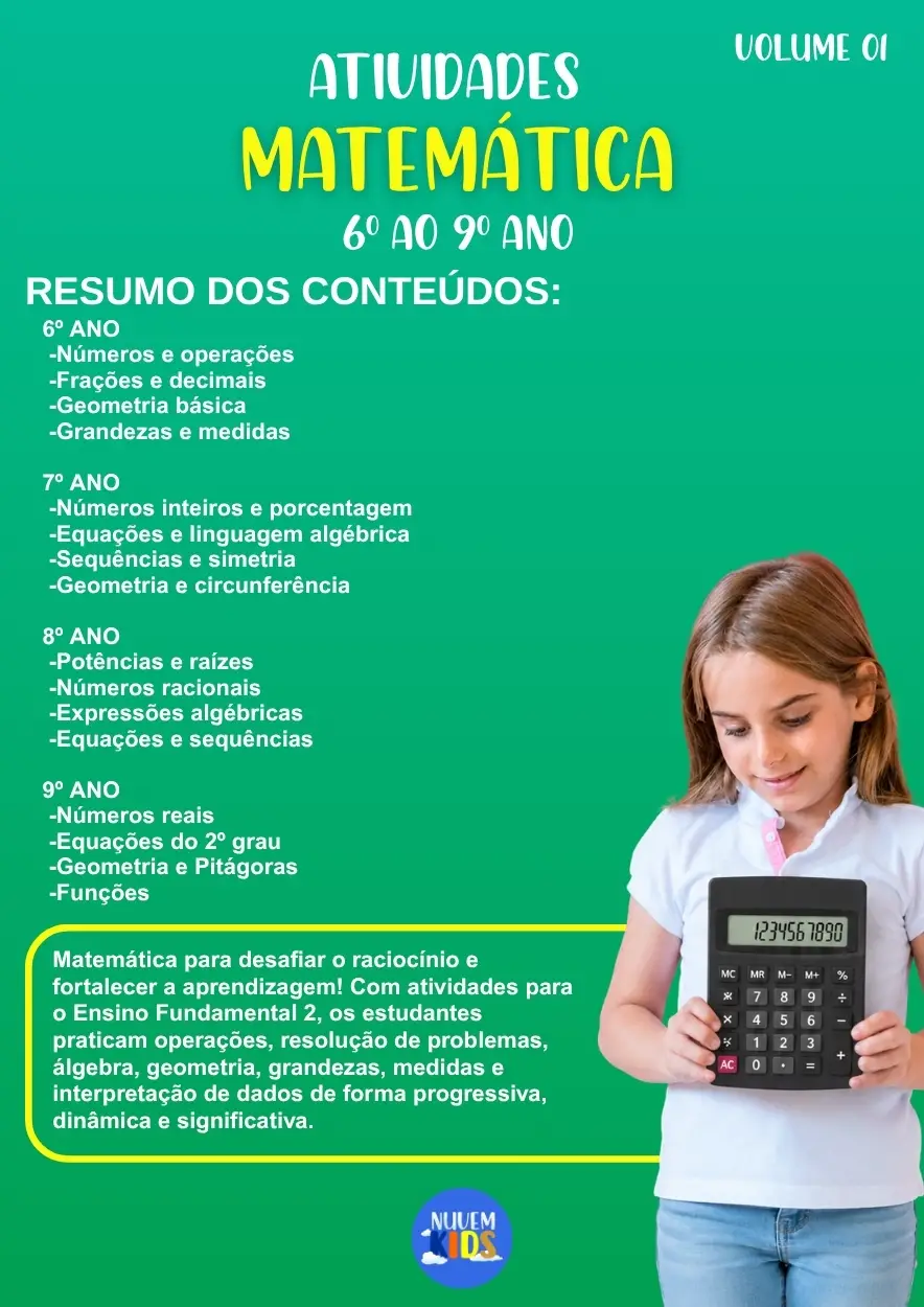 Kit de Atividades para Matemática 6º ao 9º Ano - Imagem 1