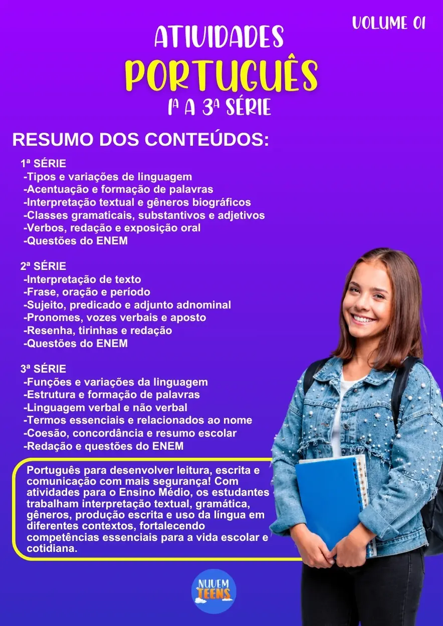 Atividades de Português Ensino Médio - Imagem 1
