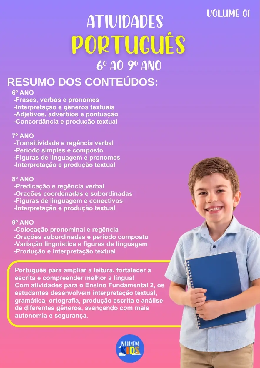Kit de Atividades para Português 6º ao 9º Ano - Imagem 1