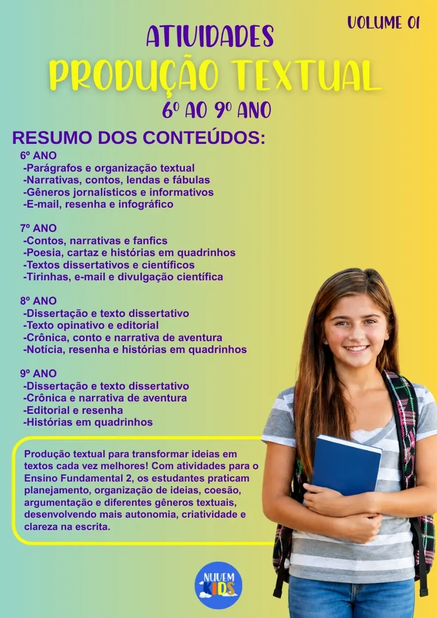 Atividades para Produção Textual 6º ao 9º Ano - Imagem 1