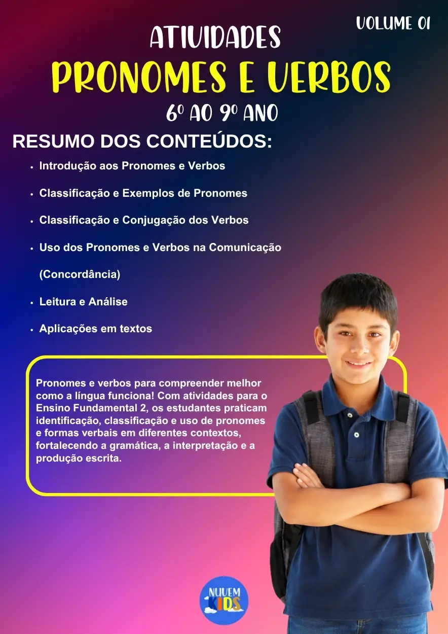 Atividades de Pronomes e Verbos 6º ao 9º Ano - Imagem 1