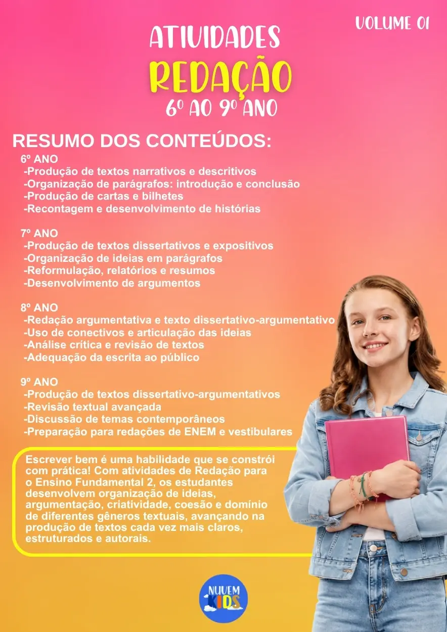 Atividades de Redação 6º ao 9º ano - Imagem 1