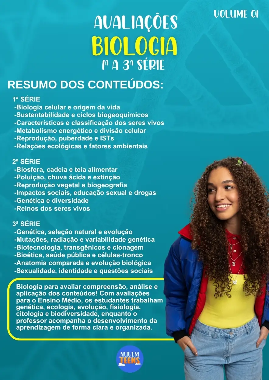 Avaliações de Biologia Ensino Médio - Imagem 1