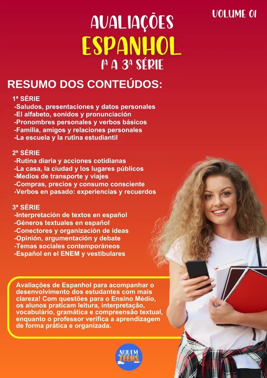 Avaliações de Espanhol Ensino Médio - Imagem 1