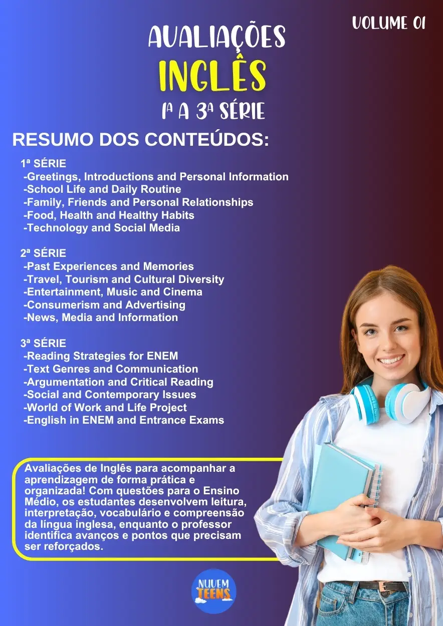 Avaliações de Inglês Ensino Médio - Imagem 1