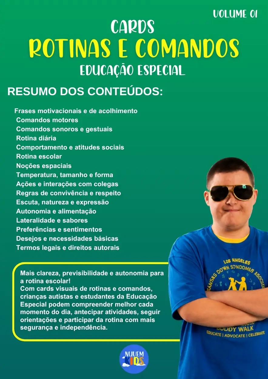 Cards de Rotinas e Comandos para Educação Especial - Imagem 1