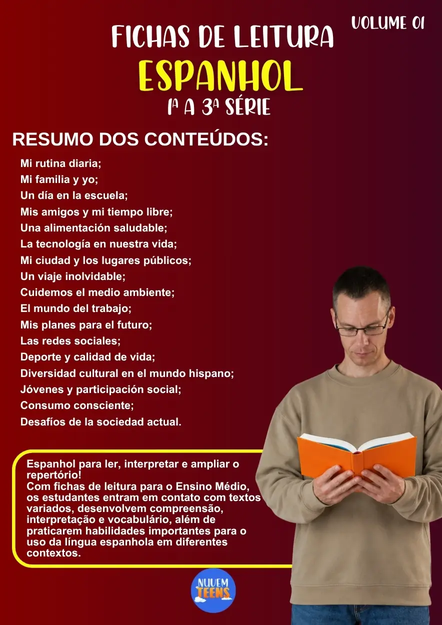Fichas de Leitura Espanhol Ensino Médio - Imagem 1