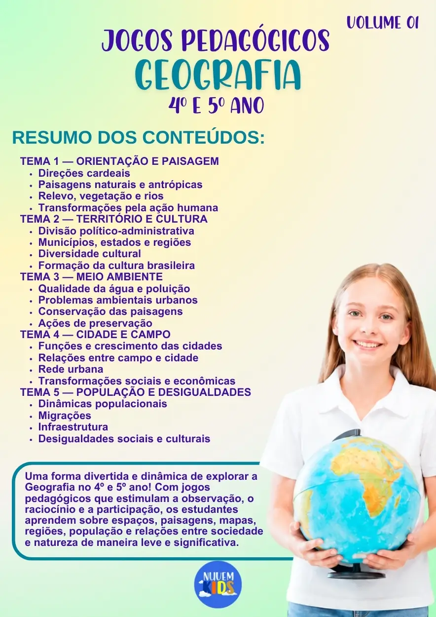 Jogos Pedagógicos de Geografia para Fundamental 1 - Imagem 1