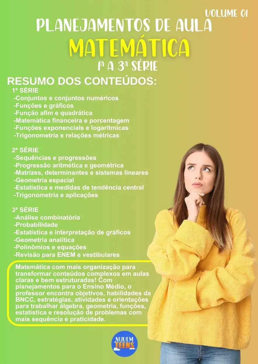 Planejamentos de Aula Matemática 1ª a 3ª Série - Imagem 1