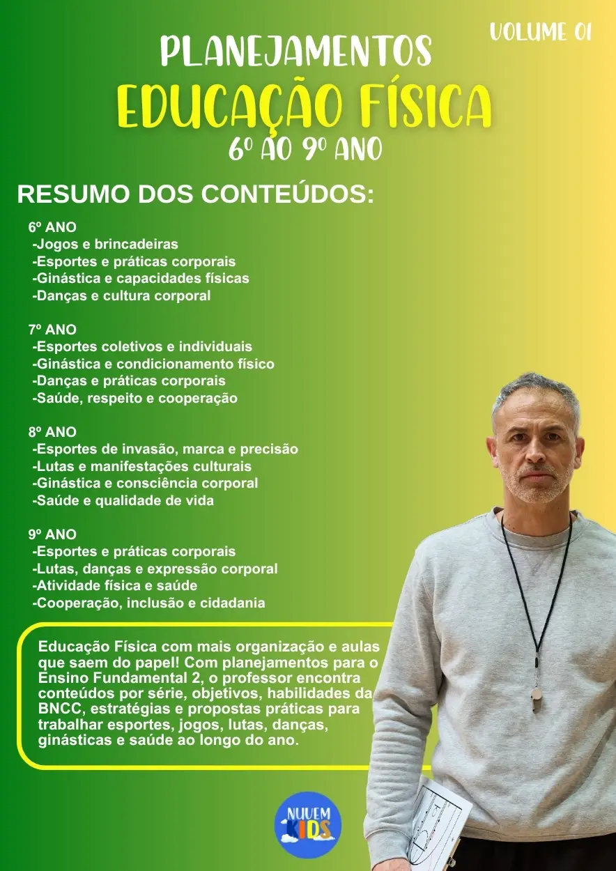 Planejamentos de Aula Educação Física 6º ao 9º Ano - Imagem 1